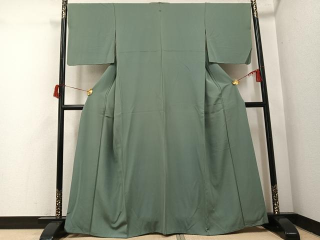 平和屋着物●上質な色無地　岩井茶色　正絹　逸品　AABH9724ph
