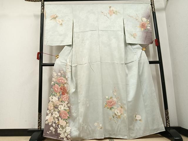 平和屋着物●訪問着　枝花文　金彩　正絹　逸品　未使用　AABH9726ph