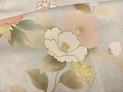 平和屋着物●訪問着　枝花文　金彩　正絹　逸品　未使用　AABH9726ph