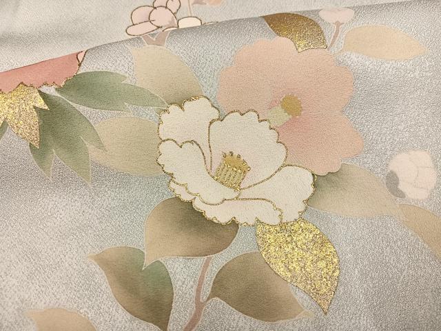 平和屋着物●訪問着　枝花文　金彩　正絹　逸品　未使用　AABH9726ph