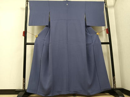 平和屋着物●ファッションデザイナー 花井幸子　色無地　紫苑色　正絹　逸品　AABH9729ph