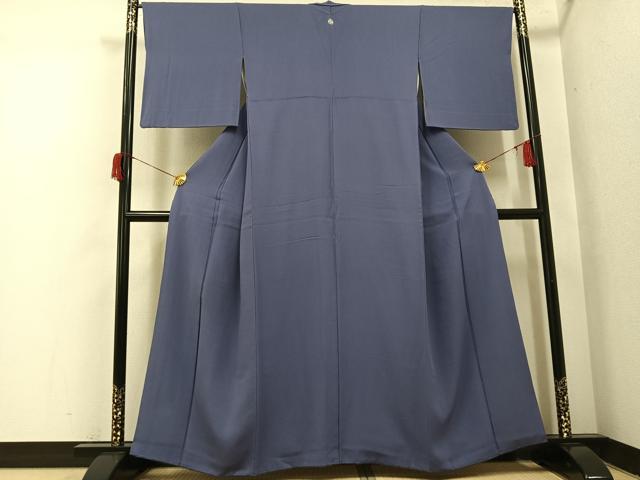 平和屋着物●ファッションデザイナー 花井幸子　色無地　紫苑色　正絹　逸品　AABH9729ph