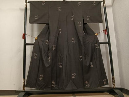 平和屋着物●本場大島紬　カタス9マルキ　地空き　鈴　正絹　逸品　AABH9731ph