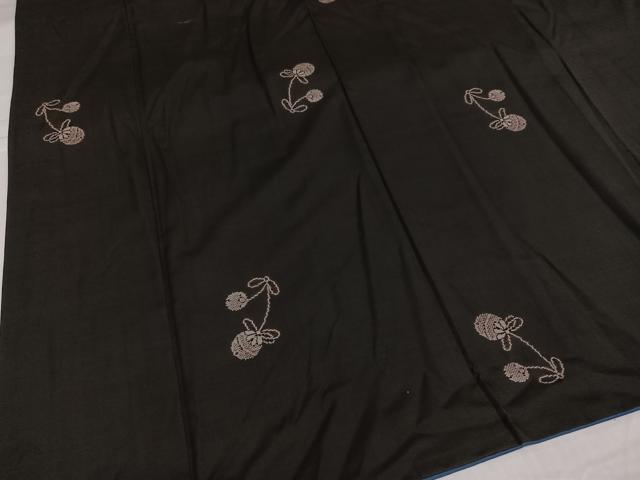 平和屋着物●本場大島紬　カタス9マルキ　地空き　鈴　正絹　逸品　AABH9731ph