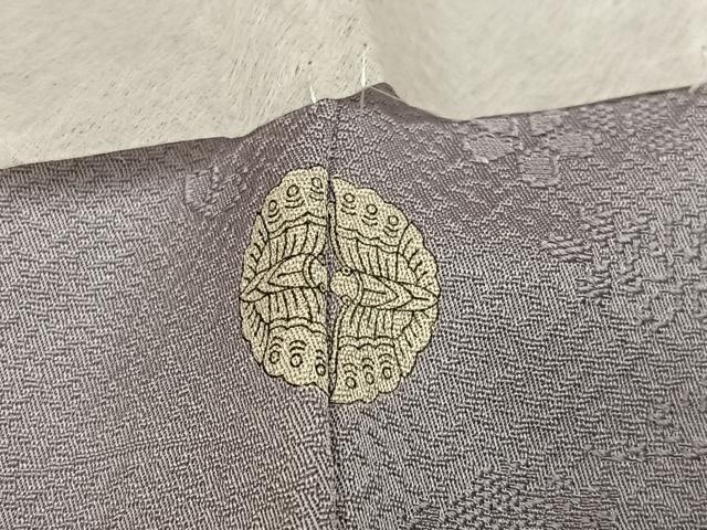 平和屋着物●上質な色無地　作家物　祐斎白梅染　薄梅鼠色　正絹　逸品　未使用　AABH9737ph