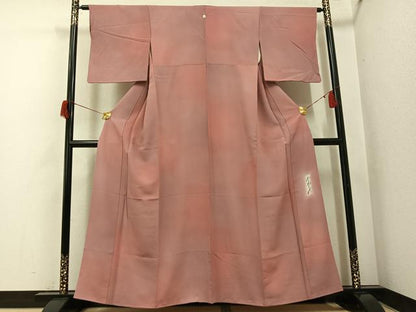 平和屋着物●染色作家　斉藤三才　小紋　霞文　暈し染め　正絹　逸品　AABH9738ph