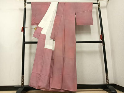 平和屋着物●染色作家　斉藤三才　小紋　霞文　暈し染め　正絹　逸品　AABH9738ph