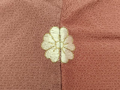 平和屋着物●染色作家　斉藤三才　小紋　霞文　暈し染め　正絹　逸品　AABH9738ph