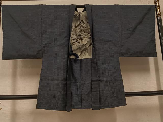 平和屋着物●男性　本場大島紬　アンサンブル　正絹　逸品　AABH9741ph