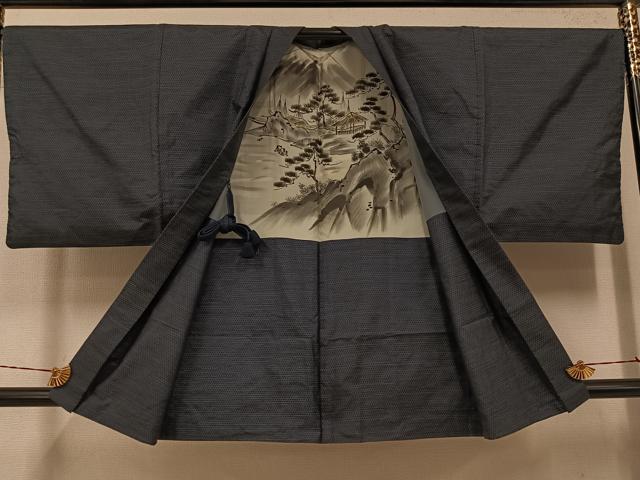 平和屋着物○男性 本場大島紬 アンサンブル 正絹 逸品 AABH9741ph