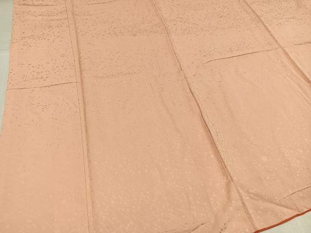 平和屋着物●上質な色無地　霞地紋　一斤染色　正絹　逸品　AABH9743ph
