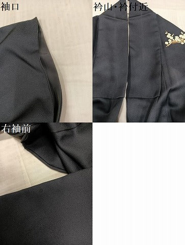 平和屋着物●訪問着　駒刺繍　草葉文　金彩　正絹　逸品　AABH9745ph