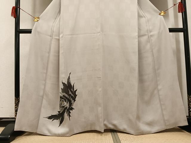 平和屋着物●訪問着　舞花文　金彩　正絹　逸品　AABH9746ph