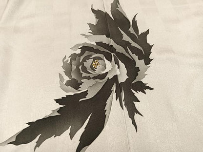 平和屋着物●訪問着　舞花文　金彩　正絹　逸品　AABH9746ph
