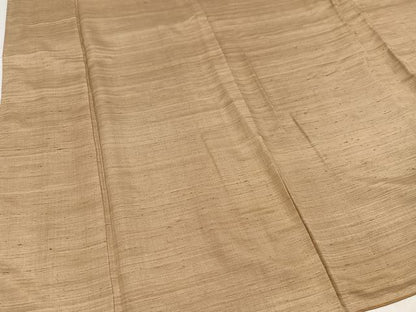 平和屋着物●上質な紬　色無地　榛色　正絹　逸品　未使用　AABH9749ph