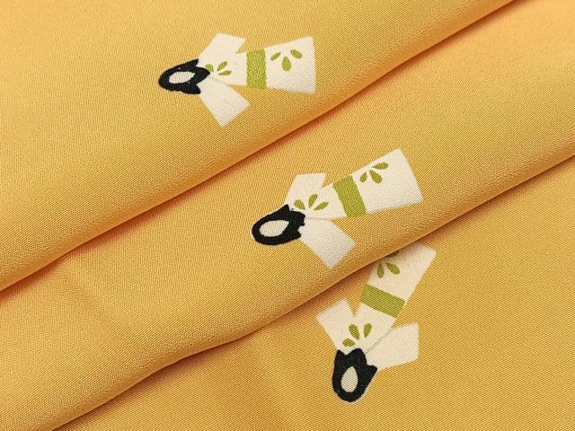 平和屋着物●長襦袢　袷　橘文　正絹　逸品　未使用　AABH9752ph