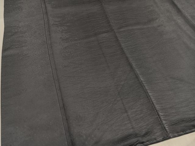 平和屋着物●本加賀友禅作家　柿本市郎　色無地　霞地紋　灰色　正絹　逸品　未使用　AABH9756ph