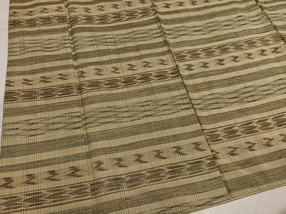 平和屋着物●上質な紬　横段文　正絹　逸品　AABH9758ph