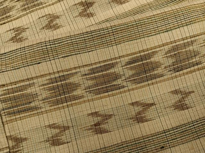 平和屋着物●上質な紬　横段文　正絹　逸品　AABH9758ph