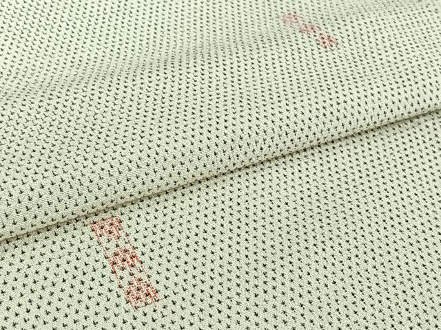 平和屋着物▽本塩沢　単衣　蚊絣　小田急百貨店扱い　正絹　逸品　AABH9763jh