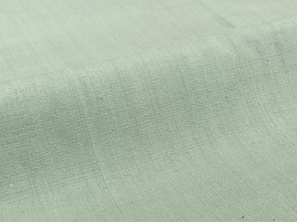平和屋着物▽本場結城紬　重要無形文化財　単衣　青磁鼠色　正絹　逸品　AABH9765jh