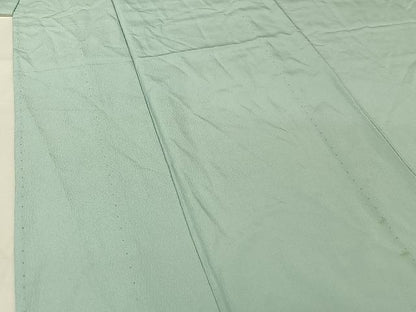 平和屋着物▽上質な色無地　単衣　白藍色　正絹　逸品　AABH9769jh