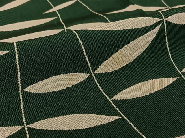 平和屋着物▽お召　単衣　立涌草葉文　正絹　逸品　AABH9770jh