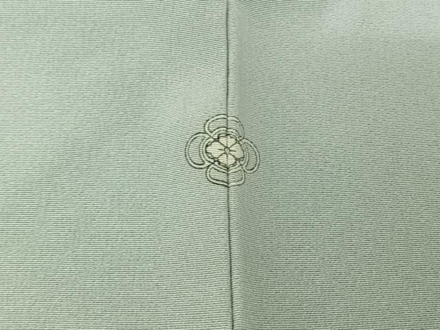 平和屋着物▽無地絵羽訪問着　単衣　中国三大刺繍　相良刺繍　唐草文　白鼠色　正絹　逸品　AABH9772jh