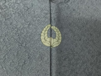 平和屋着物▽上質な色無地　単衣　藤鼠色　正絹　逸品　AABH9774jh