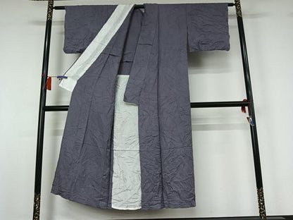 平和屋着物▽上質な色無地　単衣　紅掛空色　正絹　逸品　AABH9788jh