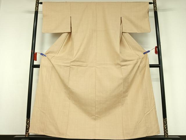 平和屋着物▽上質な紬　単衣　霞文　正絹　逸品　AABH9790jh