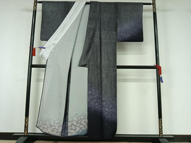 平和屋着物▽室華風　訪問着　無双　紗袷　紗×絽　舞葉文　暈し染め　銀彩　正絹　逸品　AABH9791jh 楽天市場】平和屋-こころ店□極上 室華風 訪問着 無双 紗袷 紗×絽 櫛