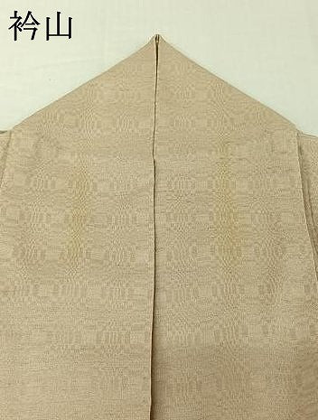 平和屋着物▽上質な紬　単衣　霞文　正絹　逸品　AABH9792jh