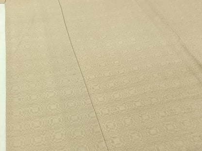 平和屋着物▽上質な紬　単衣　霞文　正絹　逸品　AABH9792jh