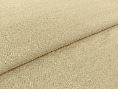 平和屋着物▽上質な紬　単衣　霞文　正絹　逸品　AABH9792jh