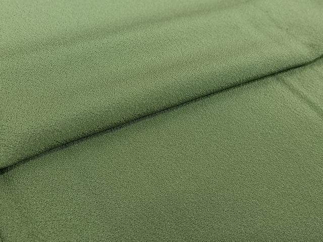 平和屋着物▽上質な色無地　単衣　柳茶色　正絹　逸品　AABH9796jh