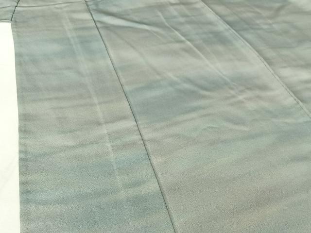 平和屋着物▽上質な小紋　単衣　霞文　暈し染め　銀通し地　正絹　逸品　AABH9802jh