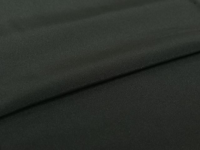 平和屋着物▽男性　単衣　黒紋付　暗黒色　正絹　逸品　AABH9803jh