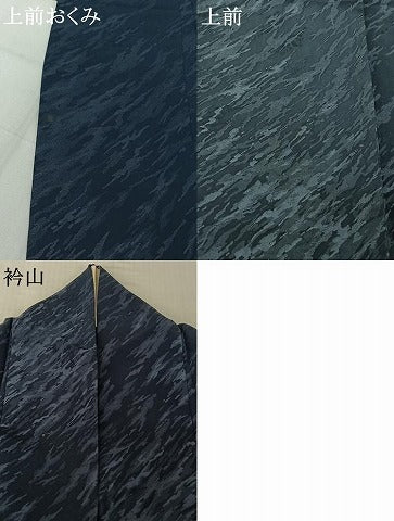 平和屋着物▽上質な小紋　単衣　霞文　正絹　逸品　AABH9807jh