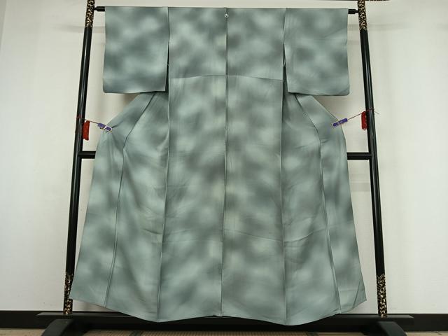 平和屋着物▽上質な小紋　単衣　霞文　暈し染め　正絹　逸品　AABH9809jh