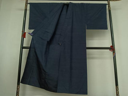平和屋着物▽男性　紬　単衣　アンサンブル　霞文　正絹　逸品　未使用　AABH9811jh