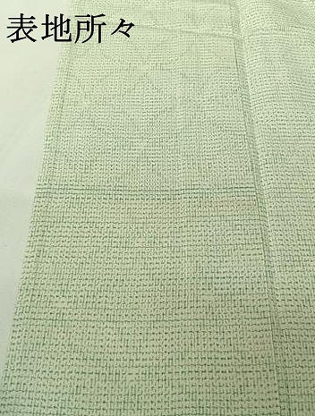 平和屋着物▽上質な紬　単衣　七宝文　正絹　逸品　AABH9814jh