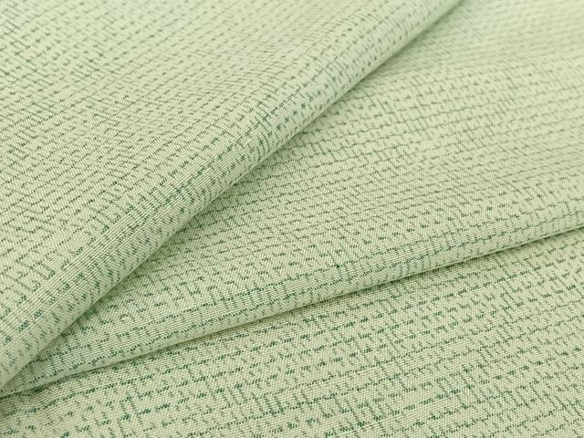 平和屋着物▽上質な紬　単衣　七宝文　正絹　逸品　AABH9814jh