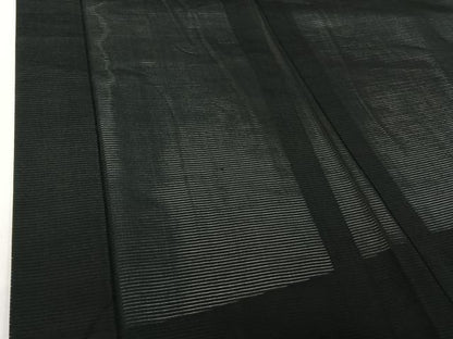 平和屋着物▽男性　羽織　スリーシーズン　春夏秋　塵除け　暗黒色　正絹　逸品　AABH9817jh
