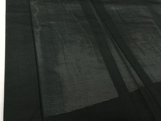 平和屋着物▽男性　羽織　スリーシーズン　春夏秋　塵除け　暗黒色　正絹　逸品　AABH9817jh