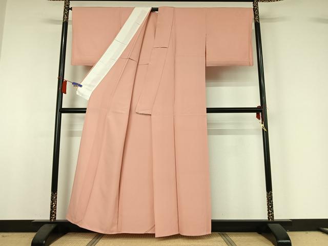 平和屋着物▽上質な色無地　単衣　虹色　正絹　逸品　AABH9823jh