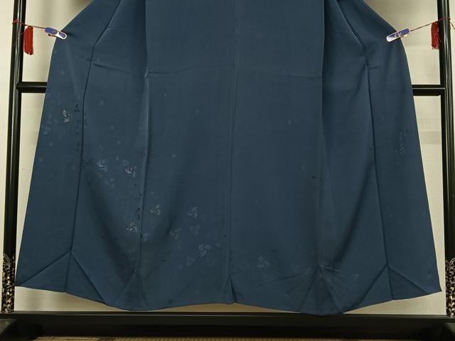 平和屋着物▽訪問着　単衣　作家物　舞葉文　金糸　正絹　逸品　AABH9824jh