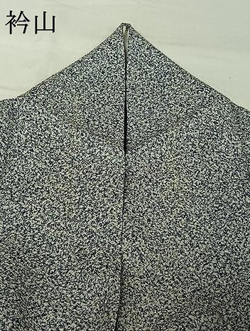 平和屋着物▽上質な小紋　単衣　霞文　たたき染め　正絹　逸品　AABH9827jh