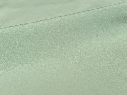 平和屋着物▽上質な色無地　単衣　白緑色　正絹　逸品　AABH9830jh