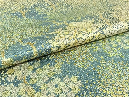 平和屋着物▽上質な小紋　単衣　樹林文　正絹　逸品　AABH9837jh